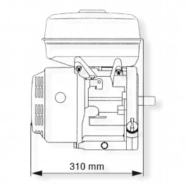 EuroStar M61.Motor.15HP Benzines Motor Önindítós 4-ütemű 15 Lóerős + Leszerelhető Ékszíjtárcsa és Olajszint Érzékelő