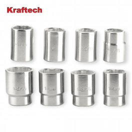 KrafTech HB-6890 3/4" Meghajtású Ütvecsavarozó Fej Készlet 19-50mm, 21 Darabos