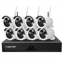 Jortan B -Ways 8 csatornás 8 utas vezeték nélküli CCTV kamera megfigyelő készlet 
