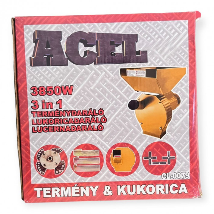 Acel CL-0079 Termény Lucerna Kukorica Gyümölcs Daráló 3in1 3850W Kalapácsos