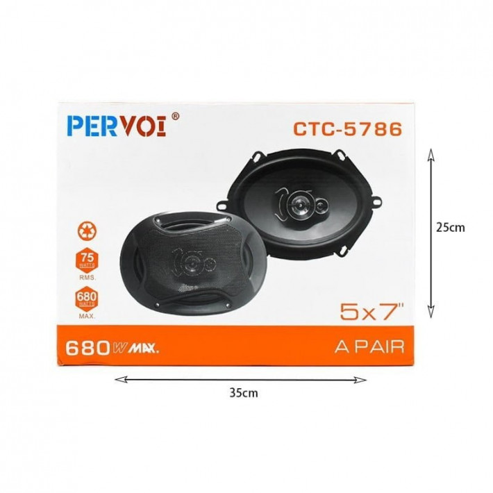 PERVOI készlet 5 × 7 ″ 680 W RMS 2db CTC -5786 – Középső hangszóró
