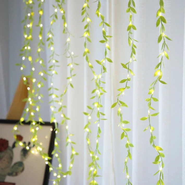400 Led-Es Fűzfalevél Fényfűzér 2m*2m RGB