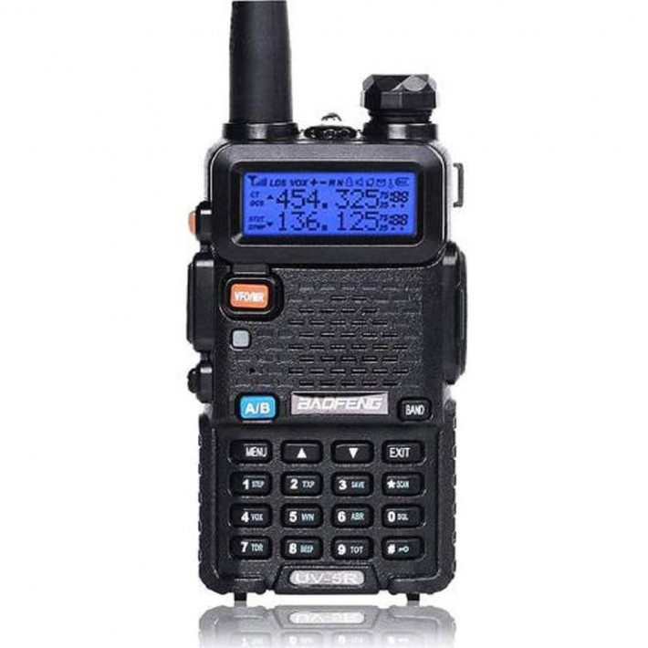 Baofeng UV-5R kétirányú rádió, kétsávos 144-148/420-450Mhz Walkie Talkie 1800mAh Li-ion akkumulátor (fekete) 1db