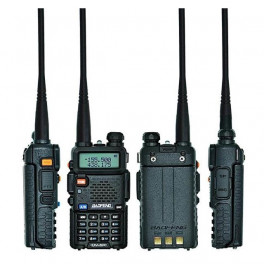 Baofeng UV-5R kétirányú rádió, kétsávos 144-148/420-450Mhz Walkie Talkie 1800mAh Li-ion akkumulátor (fekete) 1db