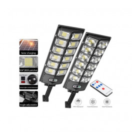 Napelemes utcai lámpa, kétsoros solar kerti világítás (W789B-6 LED)