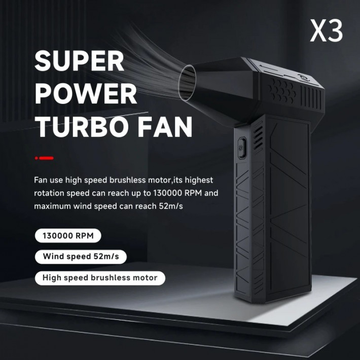 Super Power Turbo Fan X3 heves mini turbósugaras ventilátor