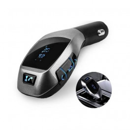 X5 FM-transmitter - Bluetooth + USB + memóriakártya olvasó - fekete/ezüst