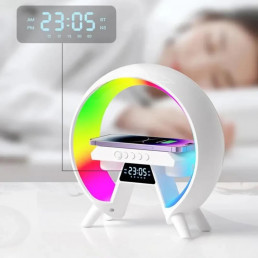 XM-X63 Többfunkciós vezeték nélküli RGB LED lámpa hangszóróval, bluetooth kapcsolattal Időkijelzés és ébresztőóra funkció