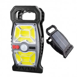 Napelemes LED mozgásérzékelős lámpa – YX-667C, napelemes és USB Type-C töltéssel, IP65 (BBD)