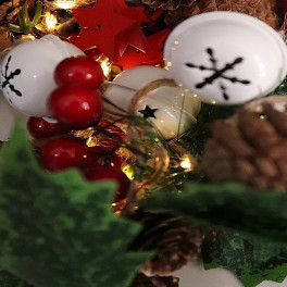 Elemes Ledes karácsonyi fény csengettyű dekorációval 0034