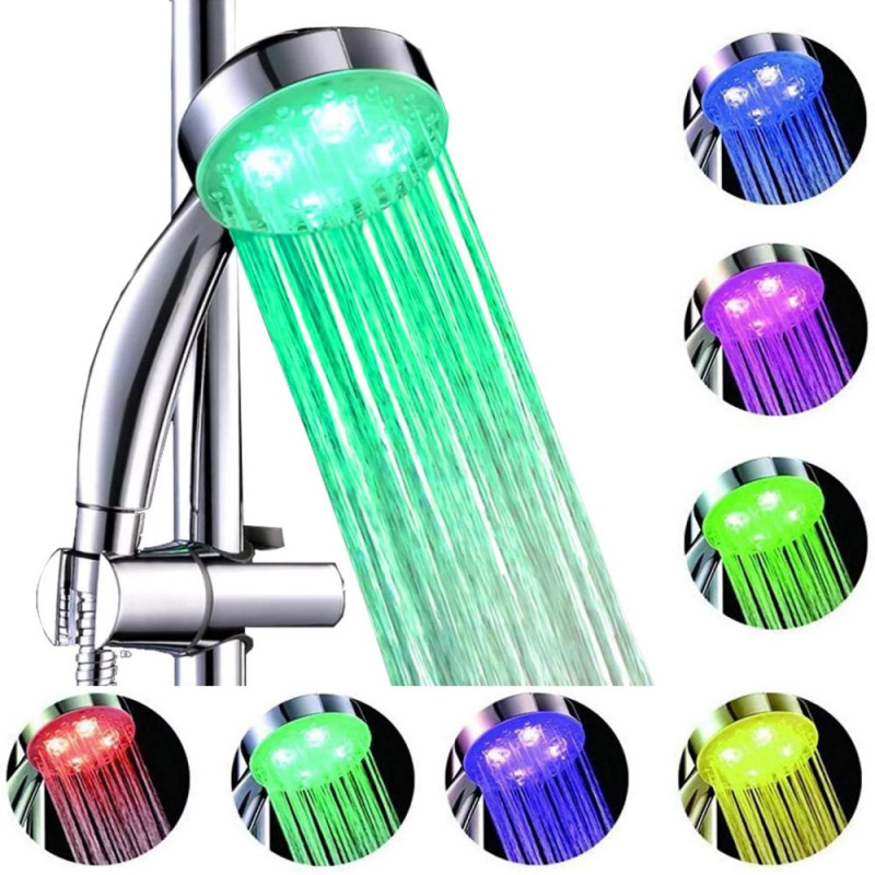 Színváltós LED zuhanyfej LED-A12