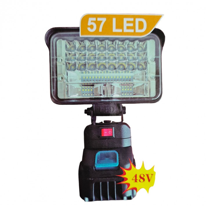 FK-LAM-05 57 LED-es 48V akkumulátoros munkalámpa