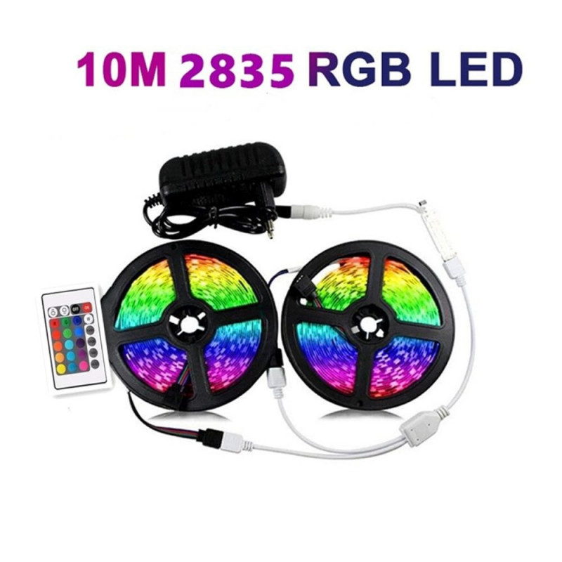 10 méteres színes RGB 2835 kültéri LED szalag ...