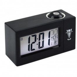 Projektoros hangvezérléses Digitális Led ébresztő Óra naptár, hőmérséklet - DS-3605- FEKETE SZÍNBEN