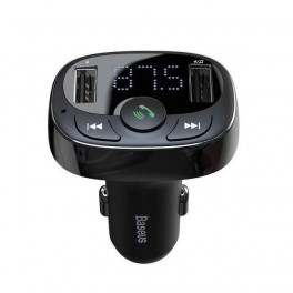 Baseus T-Typed Bluetooth FM Transmitter + Autós 2xUSB töltő LED képernyővel