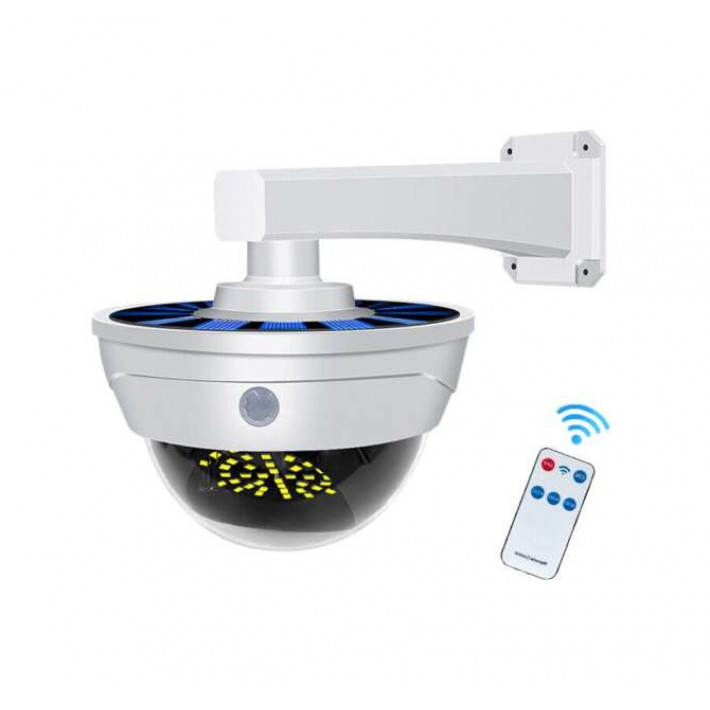 Napelemes biztonsági lámpa, kamera szimulátor - mozgásérzékelővel, távirányítóval / álkamera  QP2203