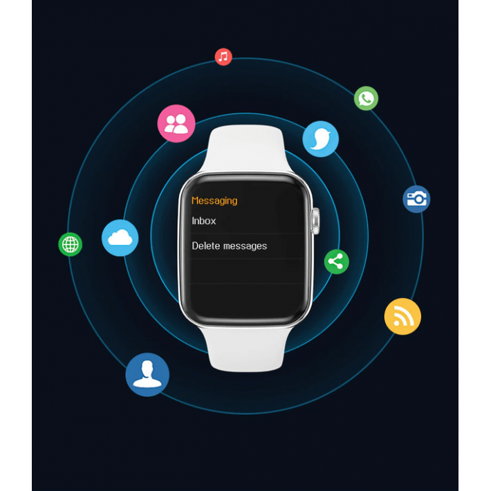 K10 Smart Watch Okosóra, Szilikon Szíjjal És SIM Kártyás Foglalattal. Angol Nyelvű Fekete