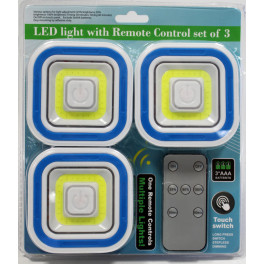 Vezeték nélküli LED lámpa szett távirányítóval (3 darab fényforrással) 
