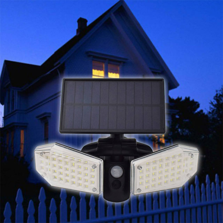 Napelemes mozgásérzékelős LED fali lámpa 360° SH-078