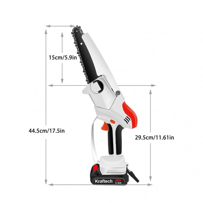 Kraftech KT/BCHS-48iPro Mini Láncfűrész 15cm 2xAkku 3xLánc