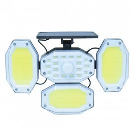 Napelemes, mozgásérzékelős LED reflektor távirányítással (HS-V88)