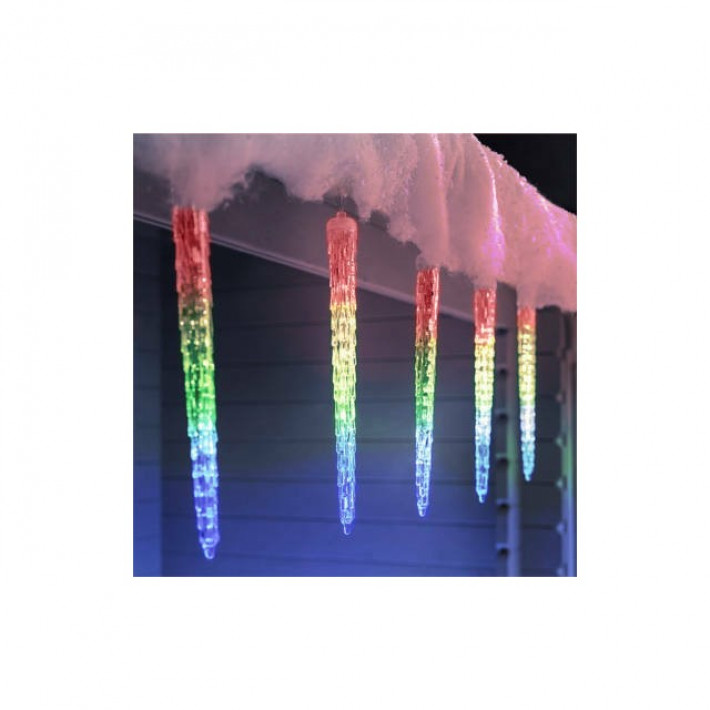 Jégcsap formájú karácsonyi fényfűzér 50cm  RGB