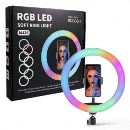 33cm-es színes (RGB LED) Szelfilámpa állvánnyal és telefon csíptetővel MJ26
