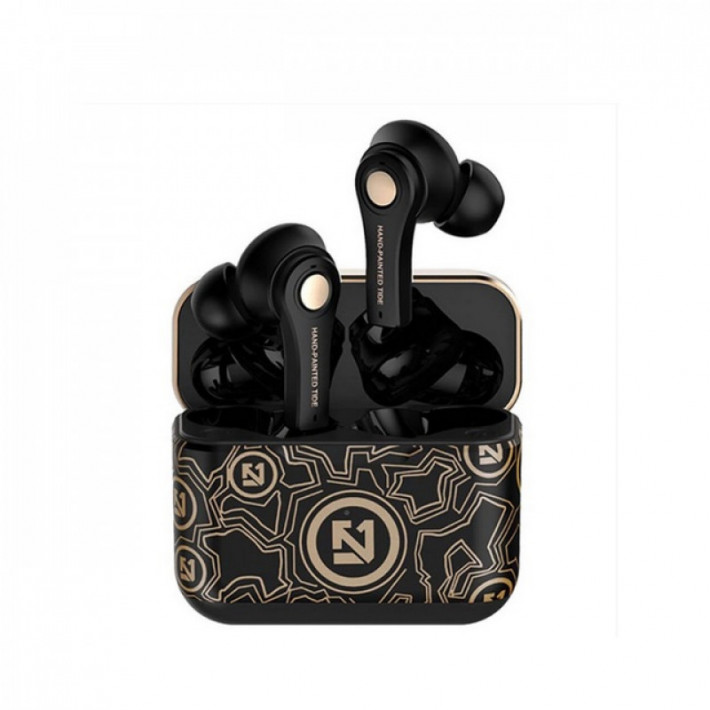 TS-100 vezeték nélküli fülhallgató Bluetooth 5.0 fülhallgató és töltőtok Fekete és fehér színben