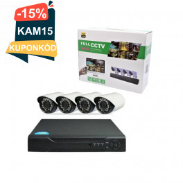 Full AHD CCTV 4 kamerás komplett biztonsági megfigyelő rendszer Full HD 6145AHD-4