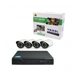 Full AHD CCTV 4 kamerás komplett biztonsági megfigyelő rendszer Full HD 6145AHD-4