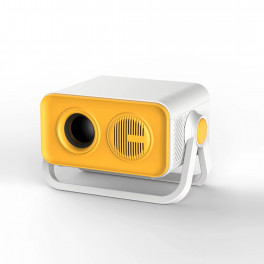 Hordozható Wifis Android 4K Projektor Sárga - Fehér