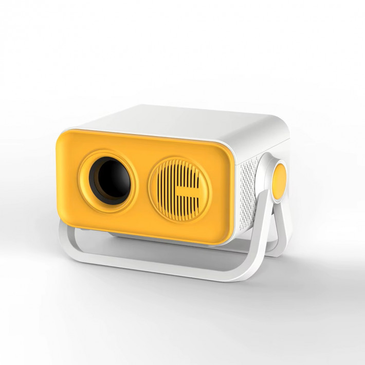 Hordozható Wifis Android 4K Projektor Sárga - Fehér