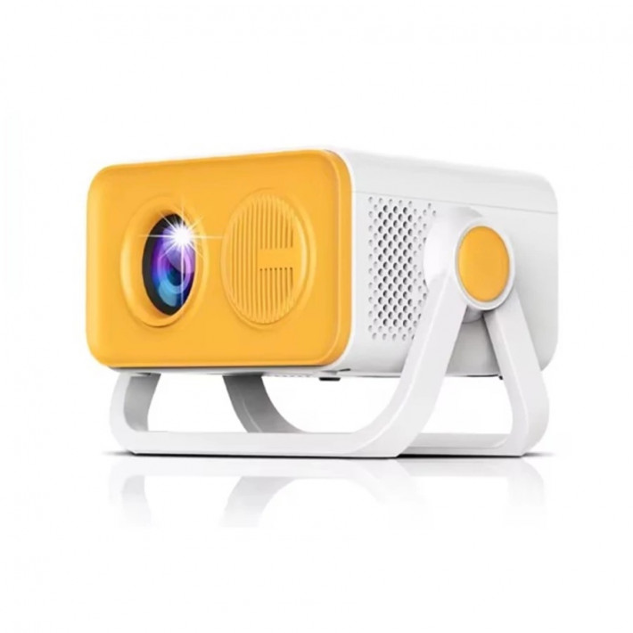 Hordozható Wifis Android 4K Projektor Sárga - Fehér