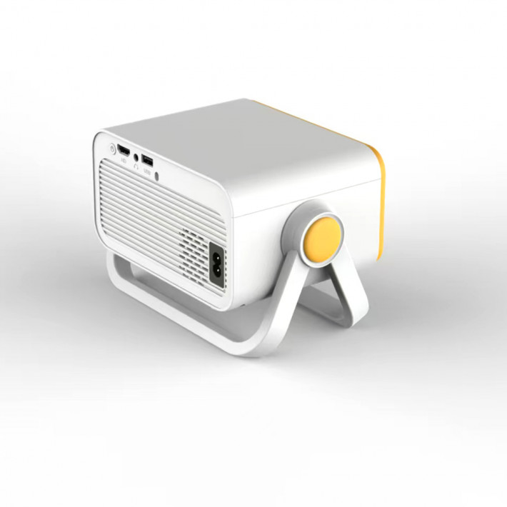 Hordozható Wifis Android 4K Projektor Sárga - Fehér