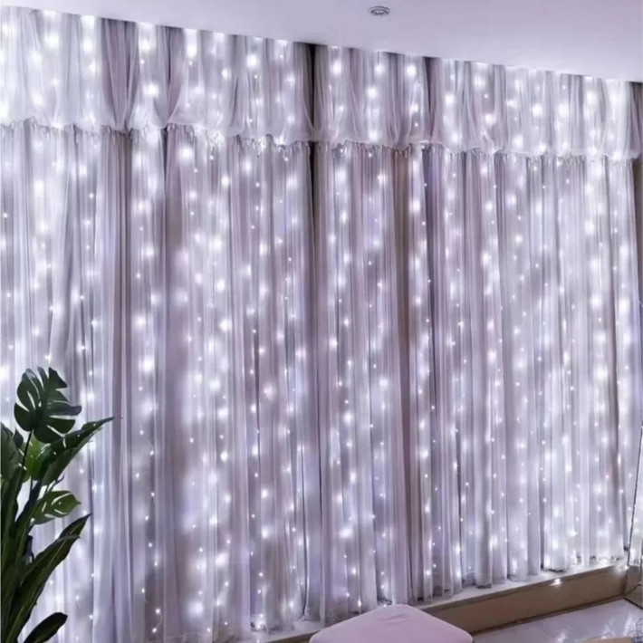 LED Fényfüggöny 2m X 2m Hidegfehér