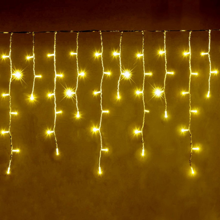 500 LED -es Toldható Jégcsap Fényfüzér, Izzósor 25m Melegfehér