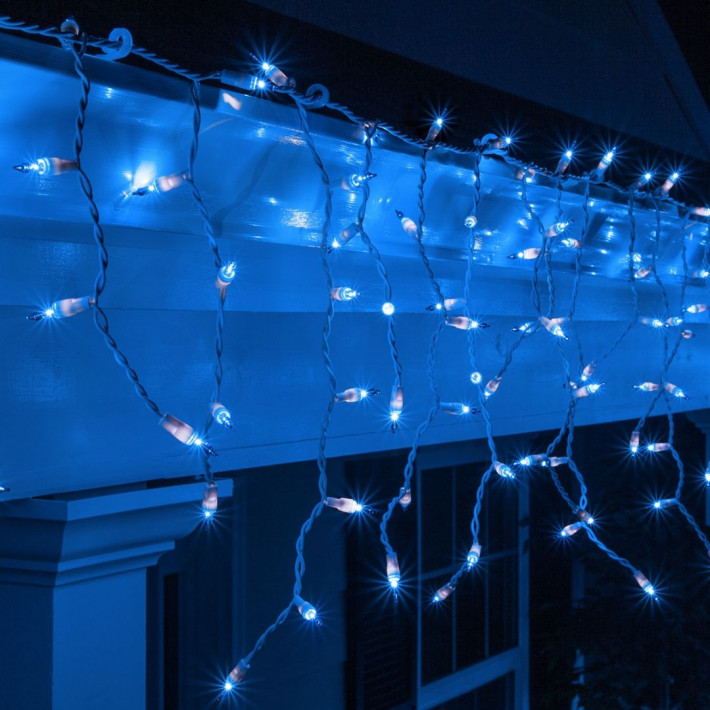500 LED -es Toldható Jégcsap Fényfüzér, Izzósor 25m Kék