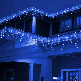 500 LED -es Toldható Jégcsap Fényfüzér, Izzósor 25m Kék