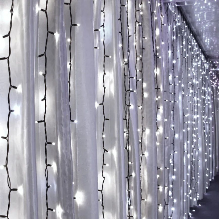 LED Fényfüggöny 2m X 2m Hidegfehér