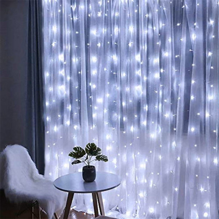 LED Fényfüggöny 2m X 2m Hidegfehér