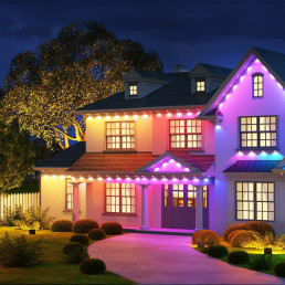 Kültéri dekoratív RGB fényfüzér, Távirányítós és APP vezérléssel 72LED lámpa - 30m