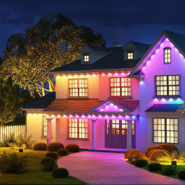 Kültéri dekoratív RGB fényfüzér, Távirányítós és APP vezérléssel 72LED lámpa - 30m
