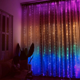 LED Fényfüggöny 2m x 2m színes