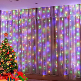 LED Fényfüggöny 2m x 1,5m színes