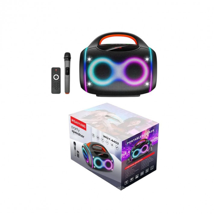 WGY-4402 hordozható Party hangszóró Dupla 4 hüvelykes RGB 50W 4500mah 