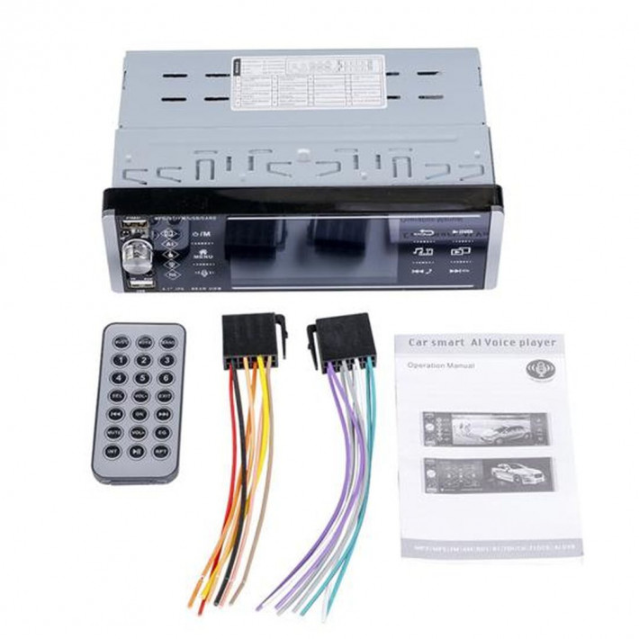 4168AI 4,1 hüvelykes autós MP3/MP5 lejátszó Bluetooth kihangosító hangvezérléssel USB gyorstöltéssel autós FM rádióval és videolejátszóval