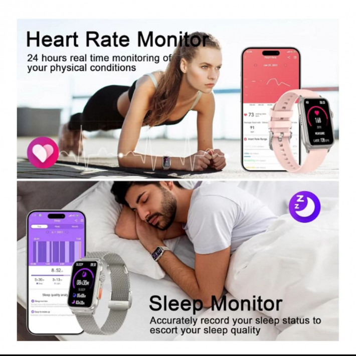 Smartwatch H23 Okosóra Aktivitás Mérővel, Fekete