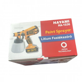 HAYAMI HA-1036 akkumulátoros festékszóró 96V, 2 akkumulátorral