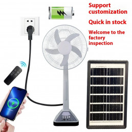 Újra Tölthető Napelemes Ventilátor JG-F316HS