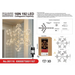 Csillagszóró hópehely 40 cm 192 Led